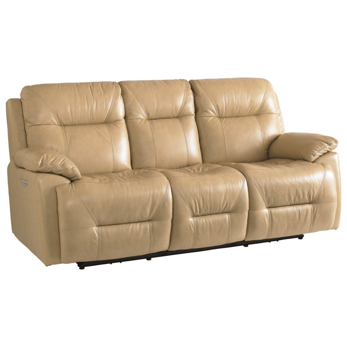 Basset Sand Color Leather Sofa computer microphone and headset